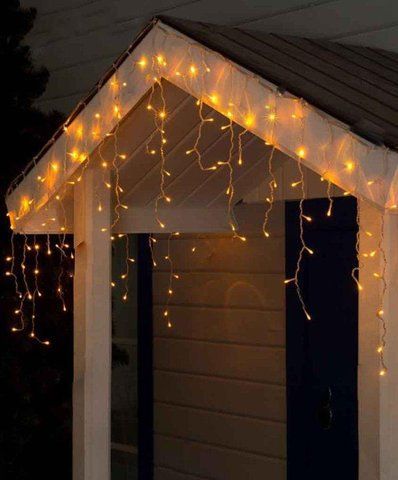 Гірлянда бахрома 200 LED 5 м*0.5м, теплий білий колір 1505-07 фото
