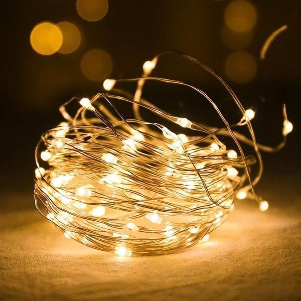 Гірлянда РОСА нитка 300LED, 220 В, 30 метрів, 8 режимів + USB, Теплий Білий колір 1903-07 фото