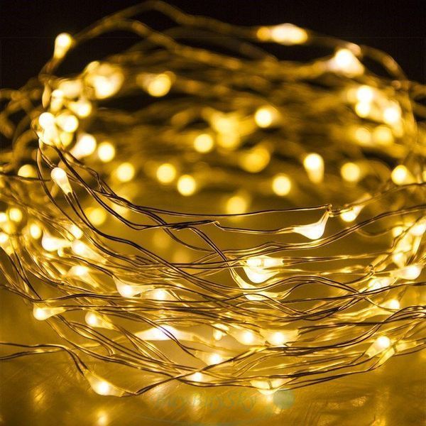 Гірлянда РОСА нитка 300LED, 220 В, 30 метрів, 8 режимів + USB, Теплий Білий колір 1903-07 фото
