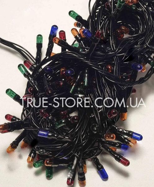 Гірлянда микролампа 500 LED, Мультик колір, Чорний дріт, 15метрів 1050-01 фото