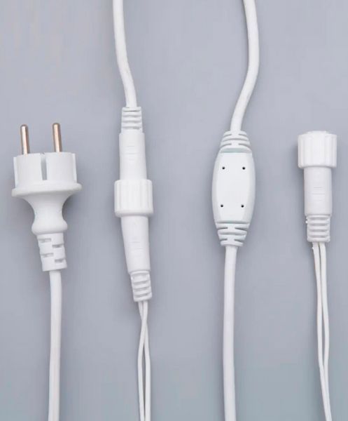 Гірлянда вулична БАХРОМА 100 LED, 5 м*0, 7 м, білій каучук 3.3 мм, Мультик-колір 1449-54 фото