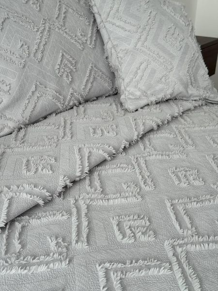 Покривало в скандинавському стилі "Бйорк", сірий колір, 120cm x 250cm 23743-8-120x250cm фото