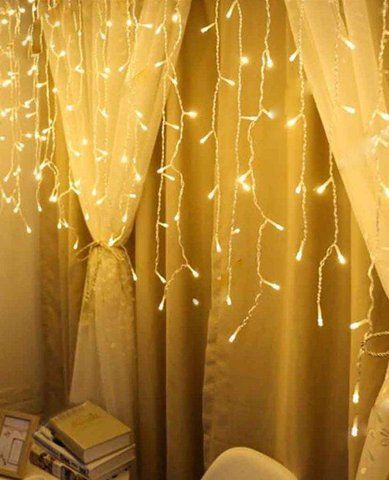 Гірлянда бахрома 80 LED 2 м*0.5м, теплий білий колір 1502-07 фото