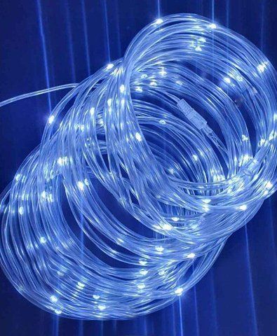 Гірлянда РОСА в трубці нитка 100LED, 220 В, 10 метрів, білий колір 1912-03 фото