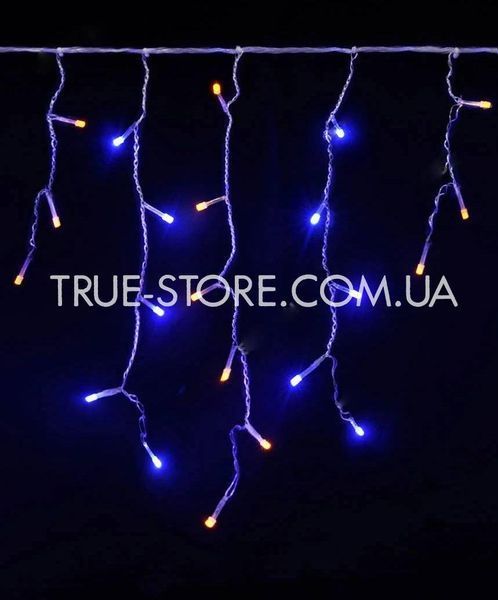Гірлянда бахрома 120 LED 3 м*0.5м, Жовто-синій колір 1503-26 фото